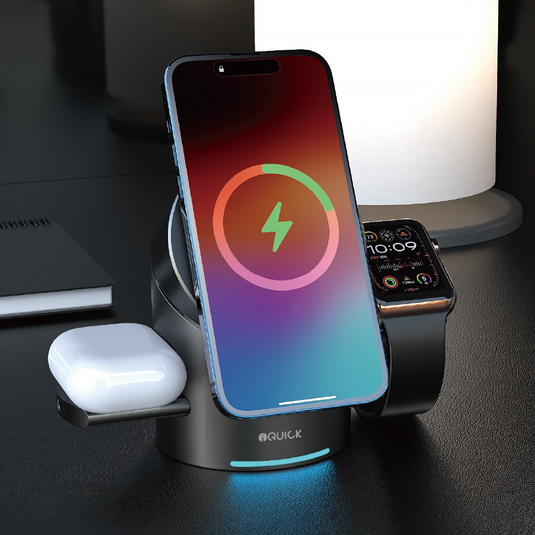 iQuick Satellite CBT-10Q 3 in 1 Foldable Wireless Charger Stand