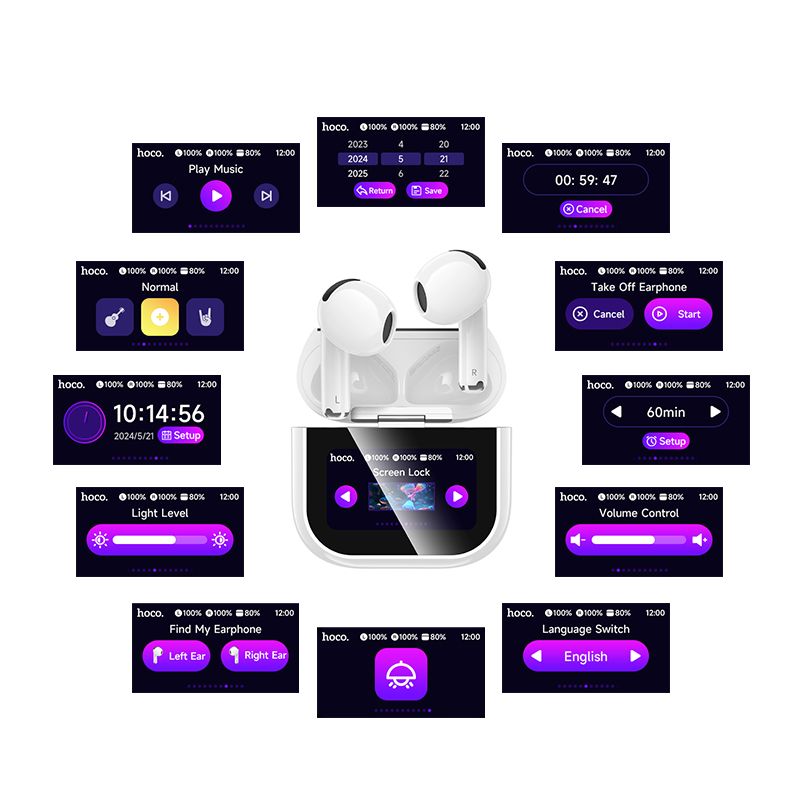 HOCO EW82 Sparkle True Wireless Touch Screen Bluetooth Headset