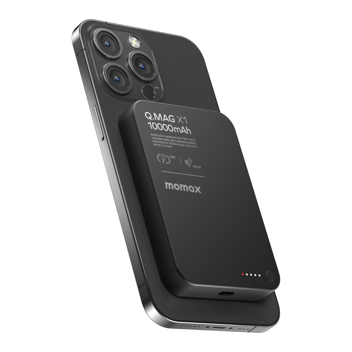 Momax Ultra Thin 20W Magsafe Wireless Titanium Power Bank 10000mAh