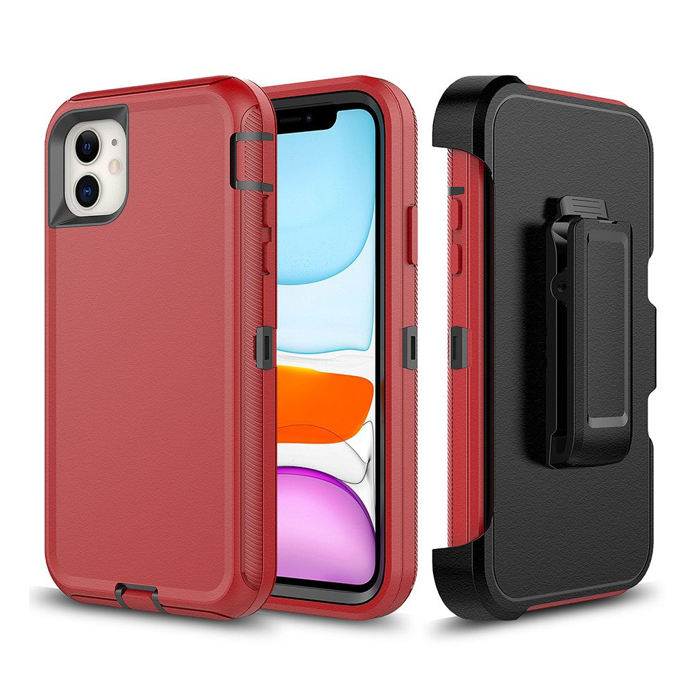 Shockproof Robot Armor Hard Plastic Case with Belt Clip for iPhone 11 (6.1'')