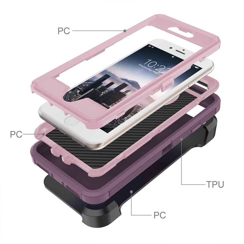 Shockproof Robot Armor Hard Plastic Case with Belt Clip for iPhone 6 Plus / 6s Plus / 7 Plus / 8 Plus