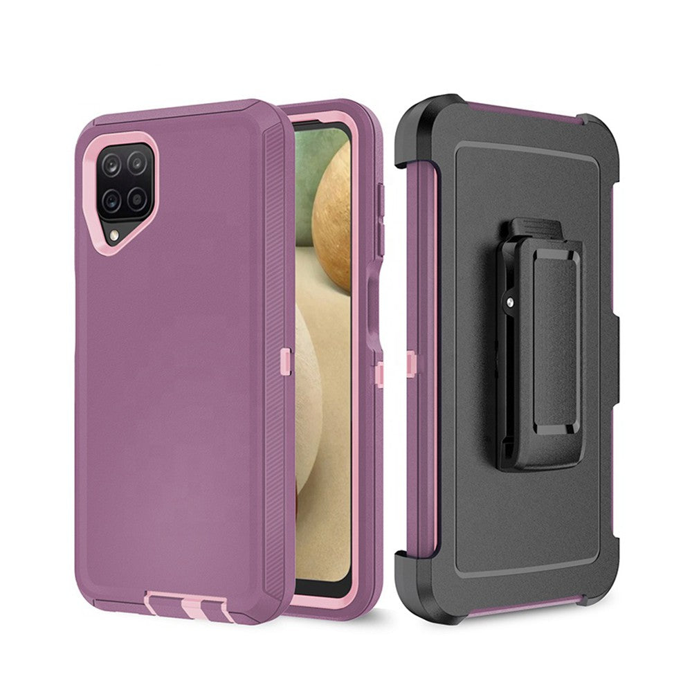 Shockproof Robot Armor Hard Plastic Case with Belt Clip for Samsung Galaxy A12 A125F