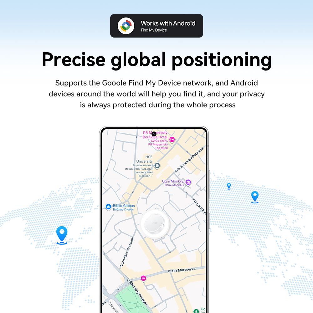 Hoco E96A (For Android) Busca Intelligent Positioning Anti-Lost Device Tag (Android Find Hub)