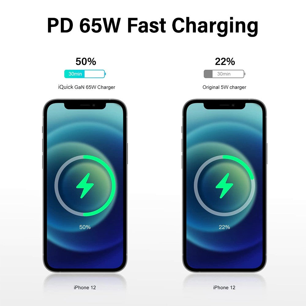 iQuick 65W USB-C Dual Ports Charging Adapter