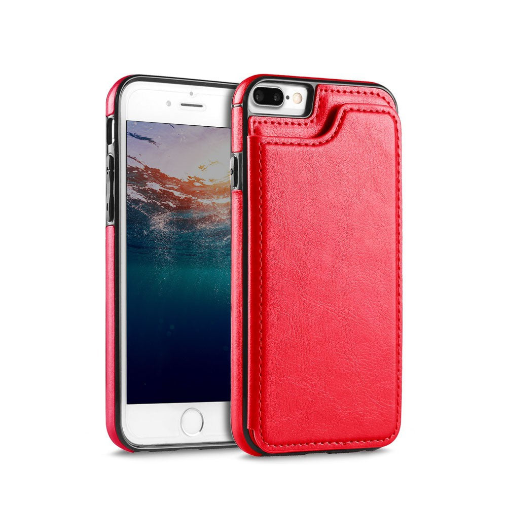 Back Flip Leather Wallet Cover Case for Apple iPhone 7 Plus / 8 Plus