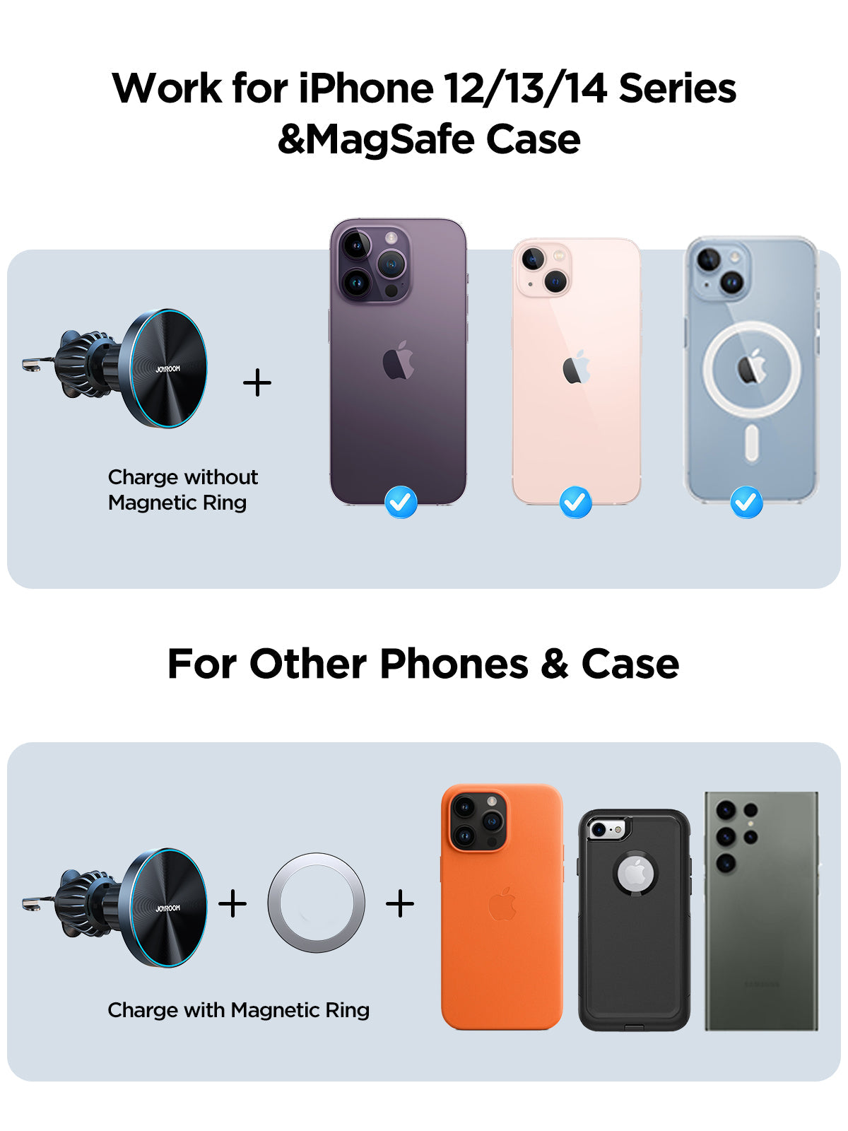 JOYROOM JR-ZS240 Pro 15W Fast wireless Magnetic Wireless Car Charger (Magsafe)