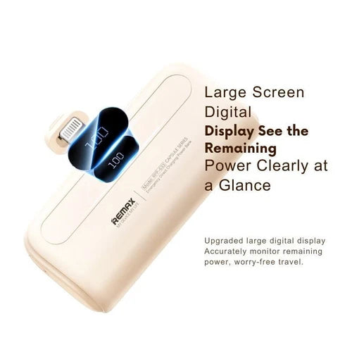 Remax Capsule Series Mini Power Bank with (Lightning Port) 5000 mAh