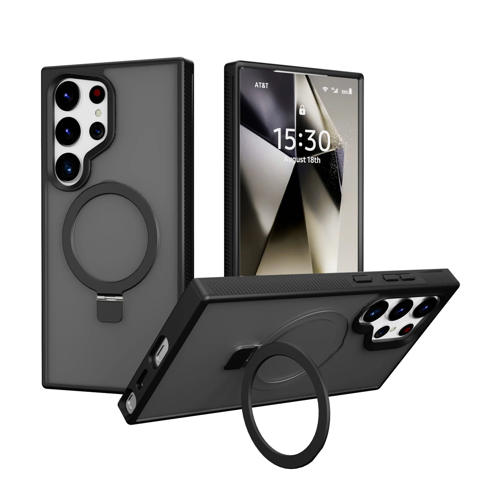 Magnetic Kickstand Matte Case for Samsung Galaxy S25 Edge