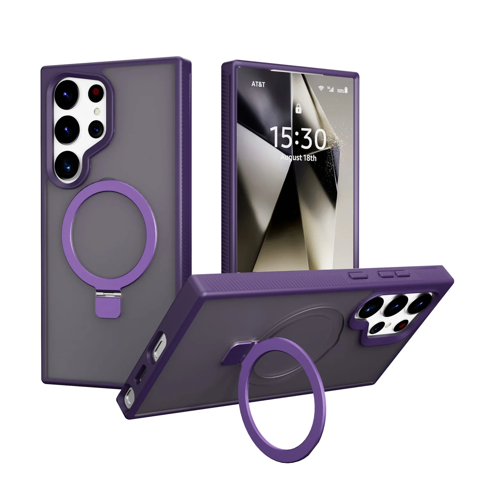 Magnetic Kickstand Matte Case for Samsung Galaxy S25 Edge