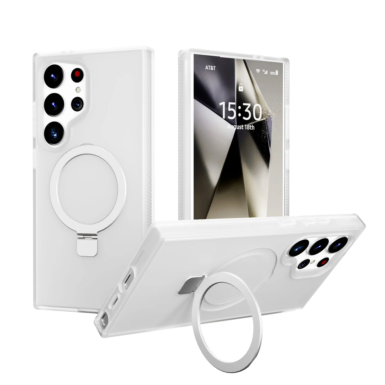 Magnetic Kickstand Matte Case for Samsung Galaxy S25 Edge