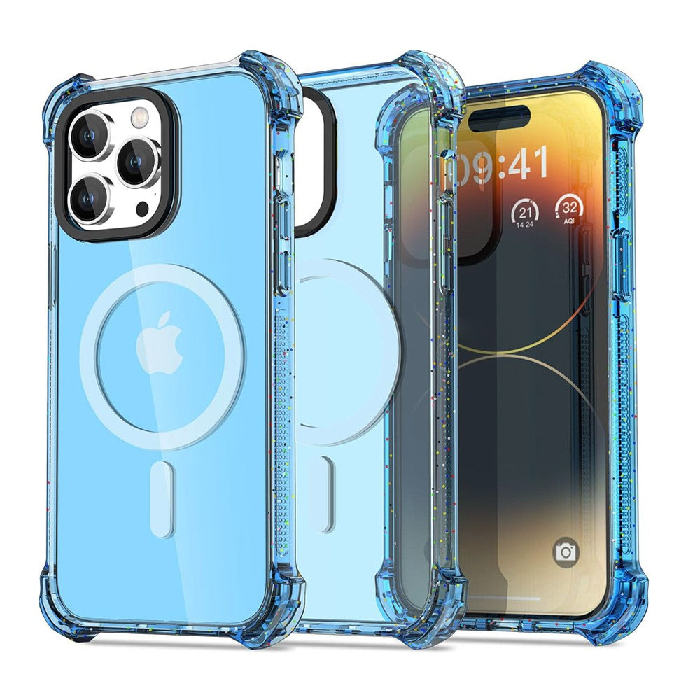 Bounce Impact Clear Shockproof Magnetic Cover Case for iPhone 15 Pro