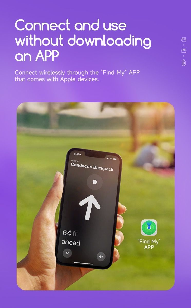 BLACKTECH Smart Tracking Tag with Case Anti-lost Device Tag (Apple Find My)