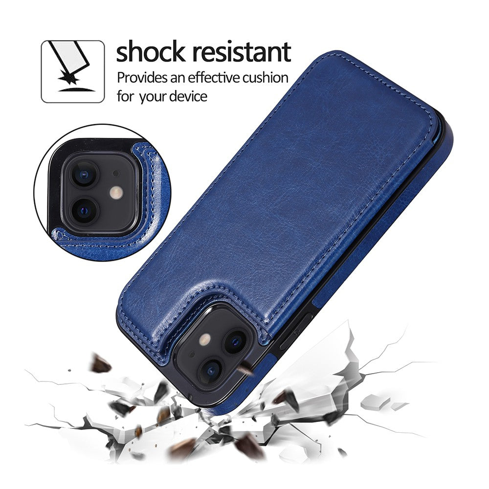 Back Flip Leather Wallet Cover Case for iPhone 12 mini (5.4'')