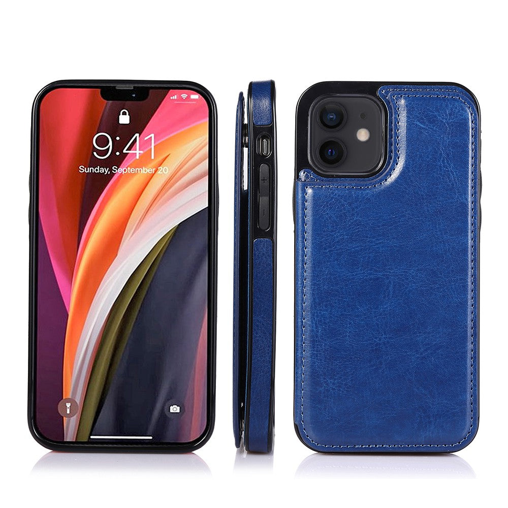 Back Flip Leather Wallet Cover Case for iPhone 12 Pro Max (6.7'')