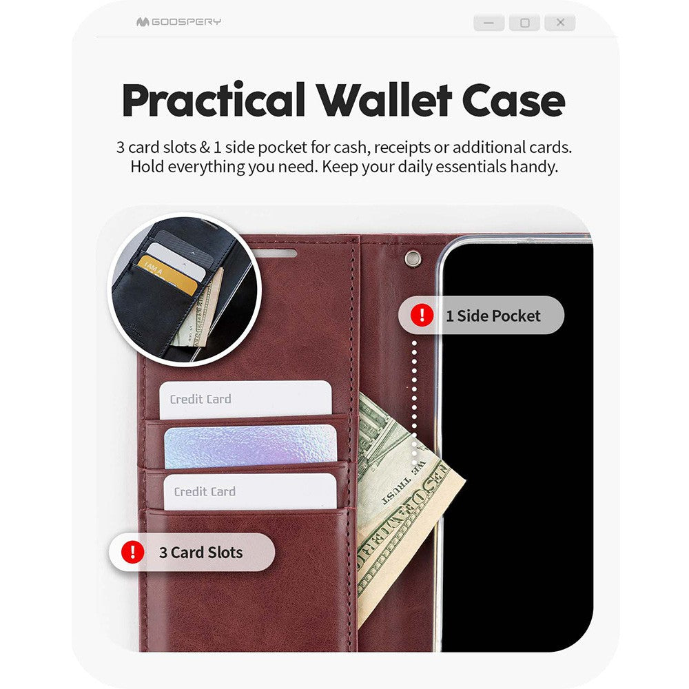 Mercury Blue Moon Diary Cover Case for Samsung Galaxy S24 Plus