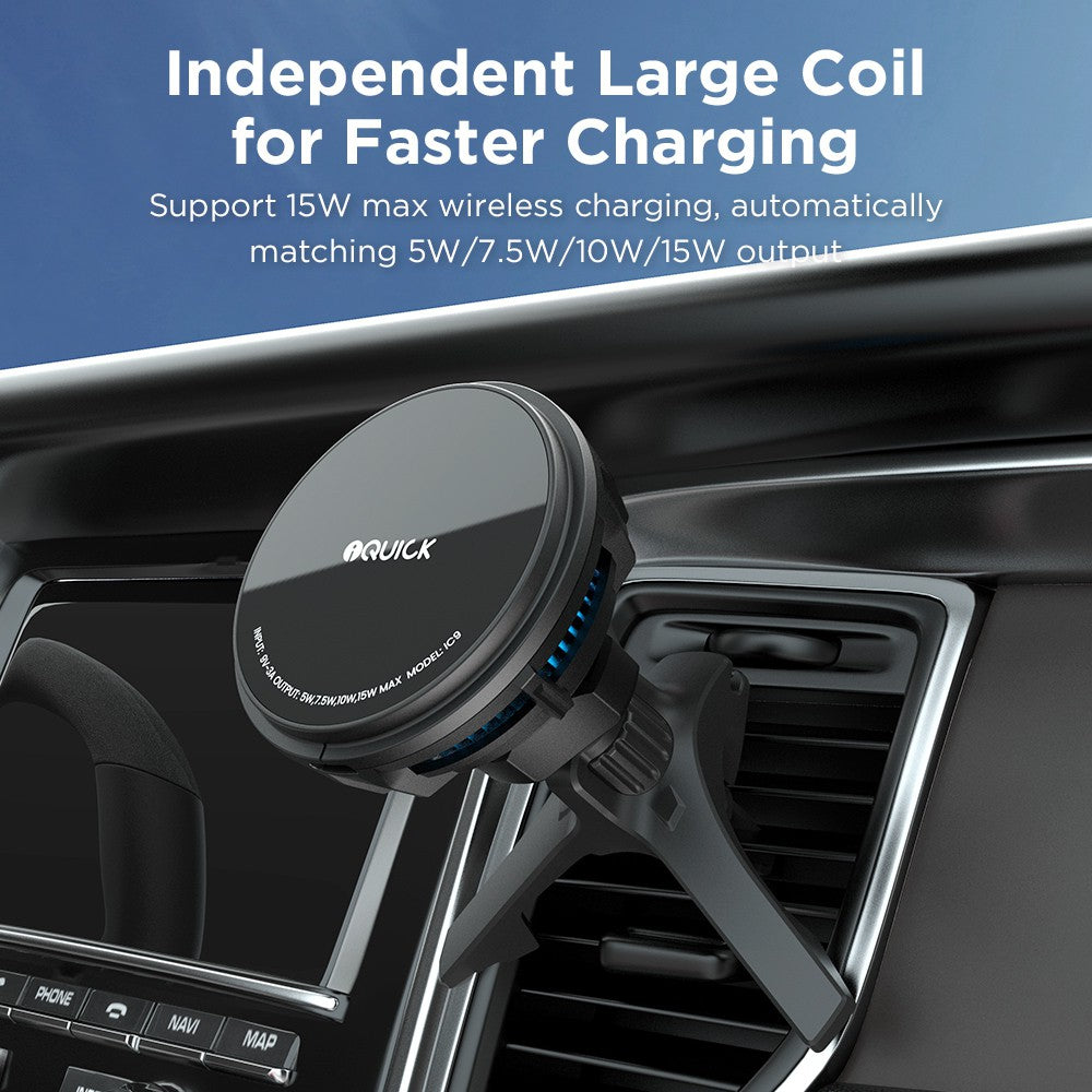 iQuick Magnetic Car Mount Charger with Cooling Semiconductor Radiator (Magsafe Compatible)