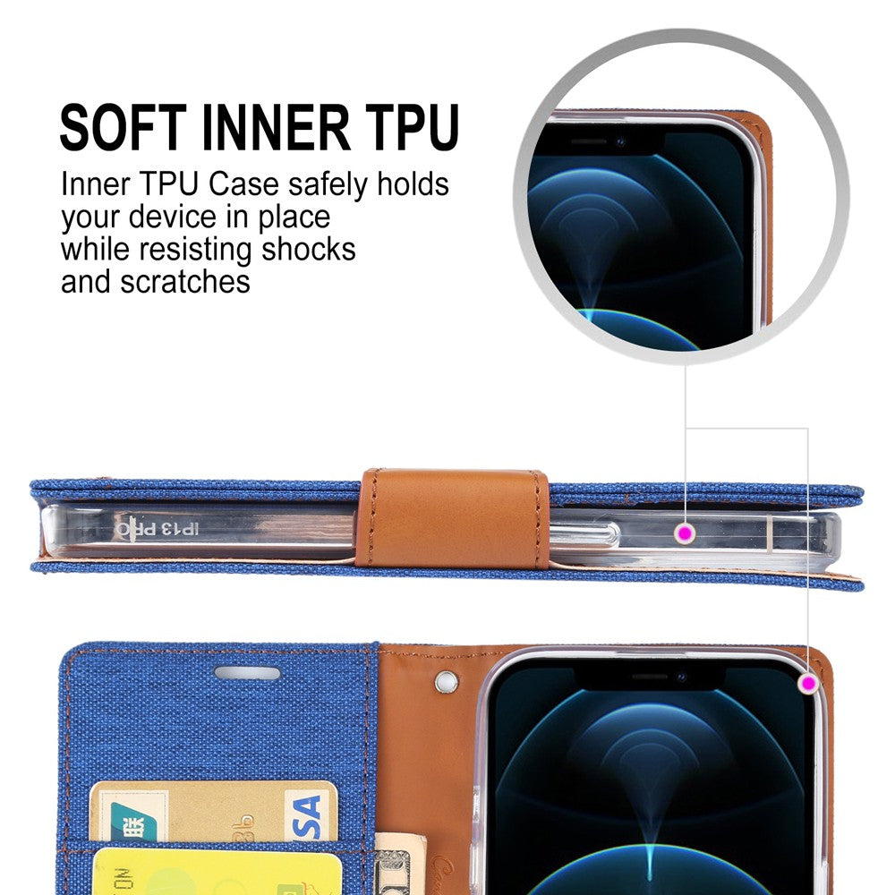 Mercury Canvas Diary Case for iPhone 14 Plus