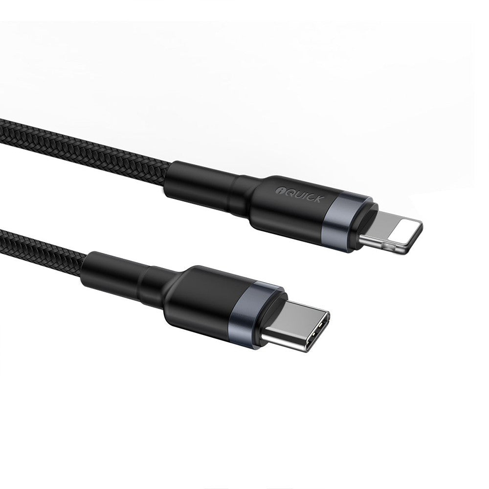 iQuick Braided USB-C to Lightning Fast Charging Cable 3M