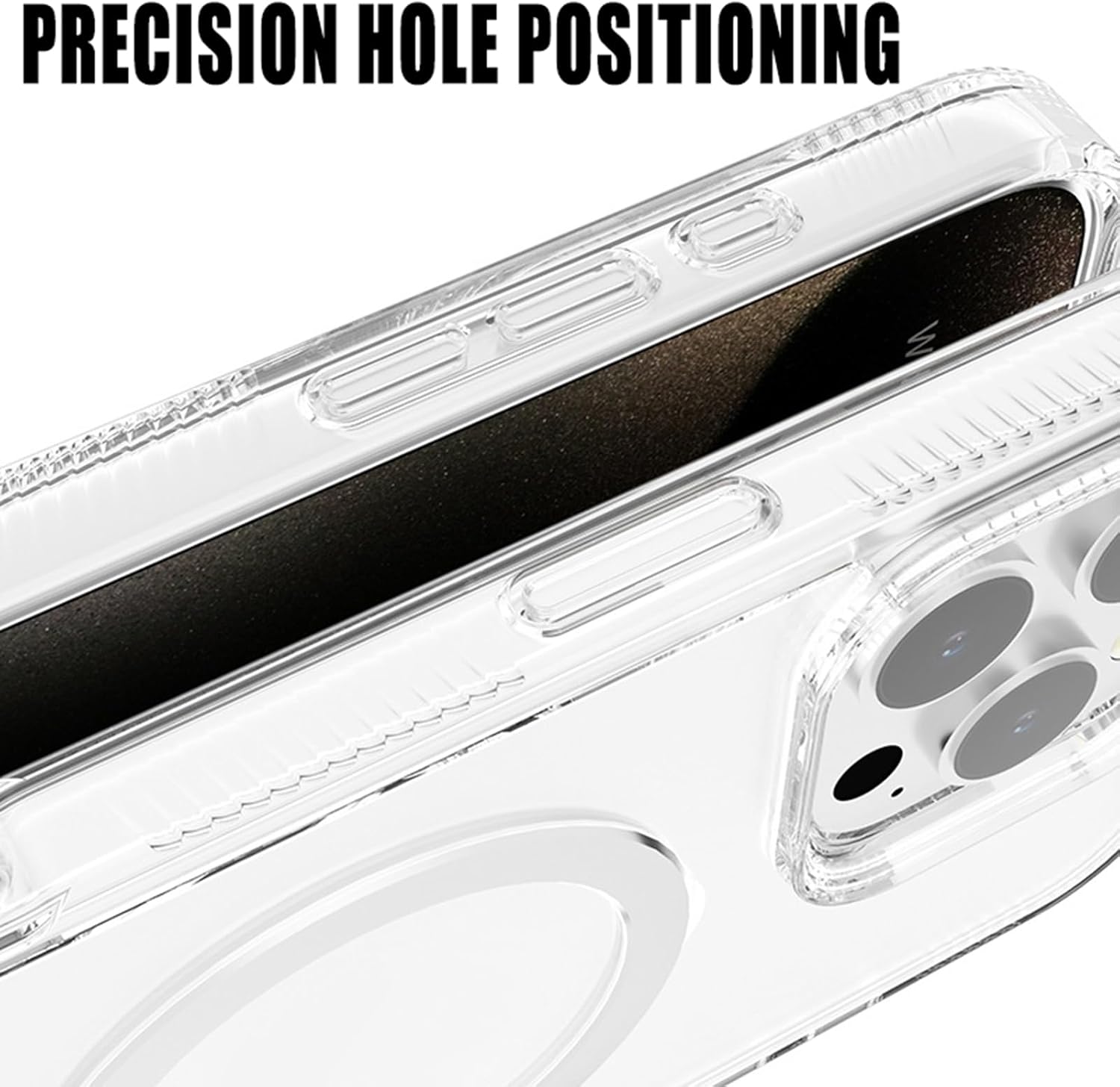 Magnetic Kickstand Clear Case for iPhone 15 Pro Max