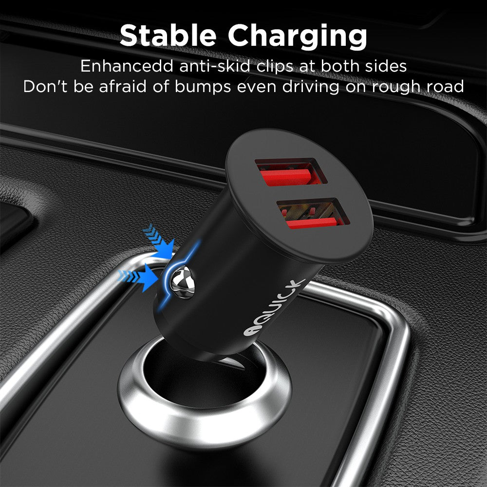 iQuick CQ1 36W Fast Car Charging Dual USB-A Ports