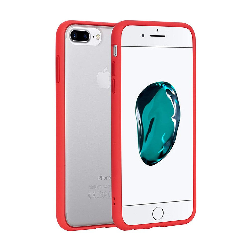 Transparent Frosted PC Colorful TPU Bumper Case for iPhone 6 Plus / 6S Plus / 7 Plus / 8 Plus