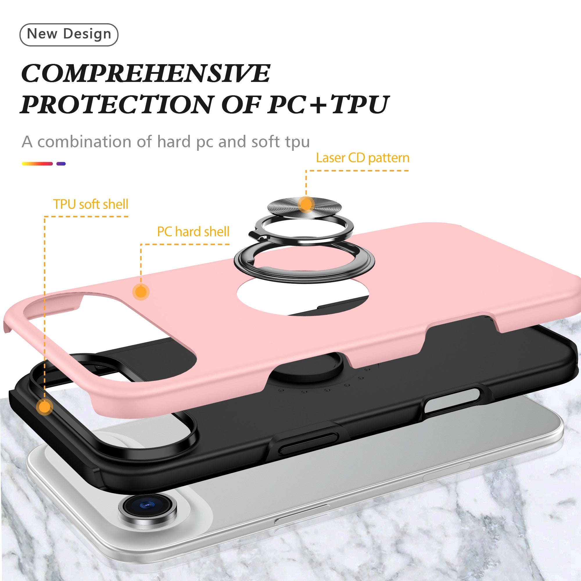 Magnetic Ring Holder Shockproof Cover Case for iPhone 17 Air