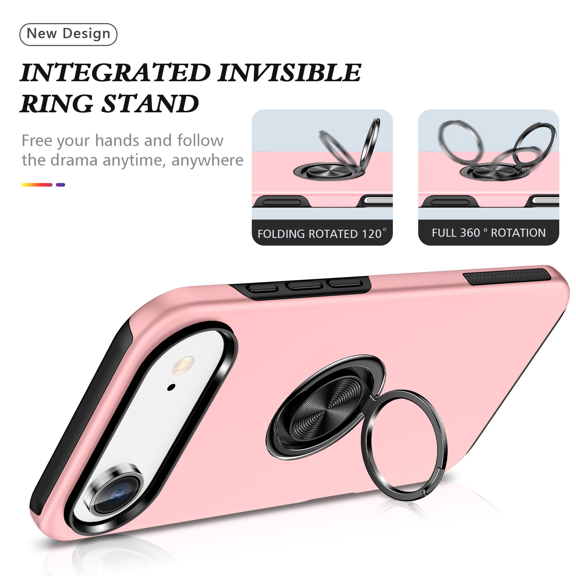 Magnetic Ring Holder Shockproof Cover Case for iPhone 17 Air