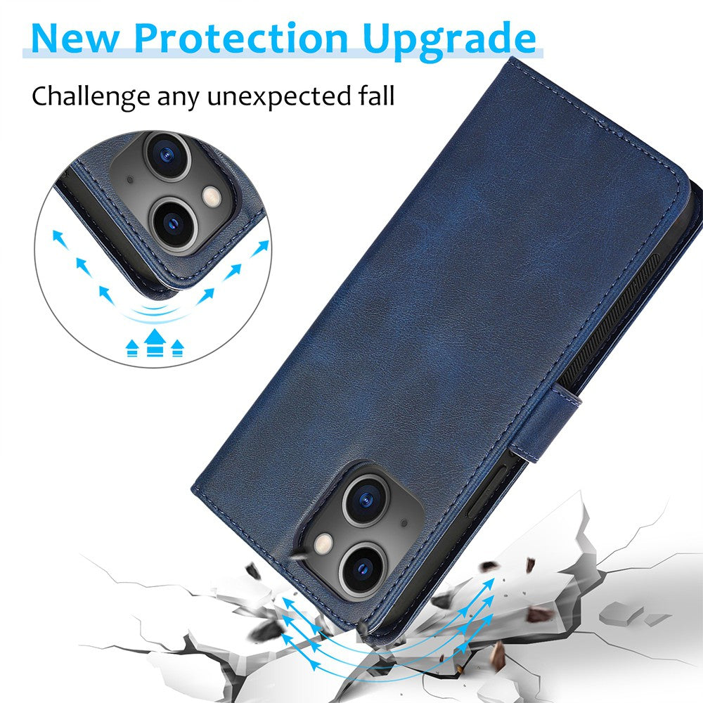 Magnetic Split PU Leather Flip Wallet Cover Case for iPhone 13