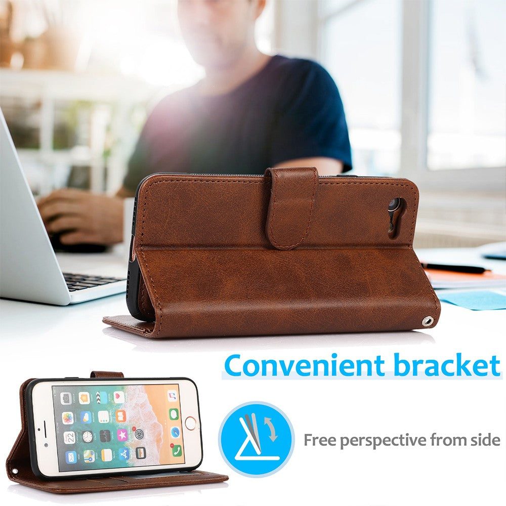 Magnetic Split PU Leather Flip Wallet Cover Case for iPhone 7 / 8 / SE (2020) / SE (2022)