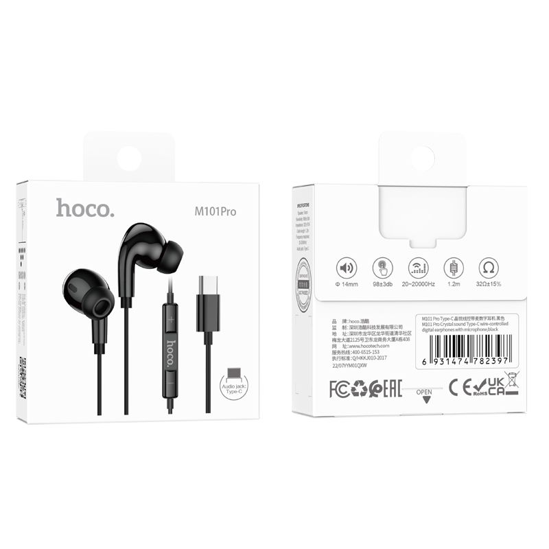 Hoco M101 PRO Crystal USB-C Earphones