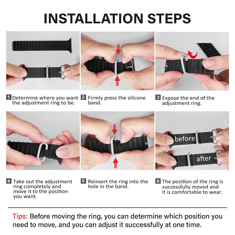 Ocean Silicone Sport Watch Band