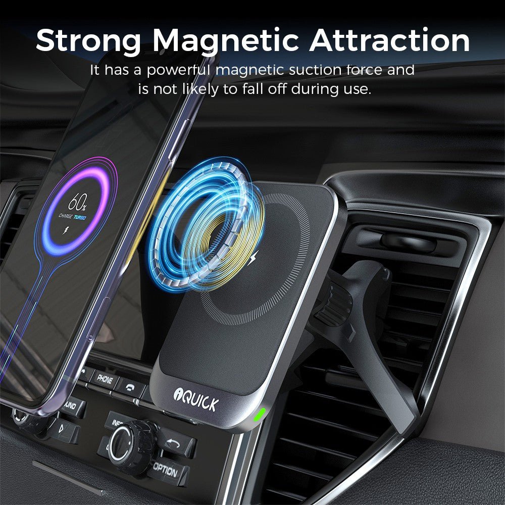 iQuick iMG1 Magnetic Pad Air-Vent Car Mount 15W (Magsafe Compatible)