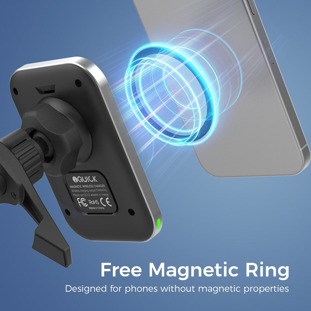 iQuick iMG1 Magnetic Pad Air-Vent Car Mount 15W (Magsafe Compatible)