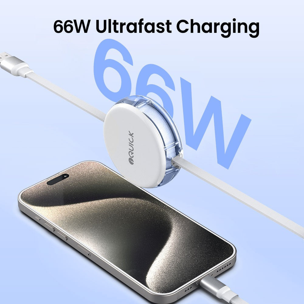 iQuick 3 in 1 Retractable Fast Charge & Data Sync Cable (1.2m)