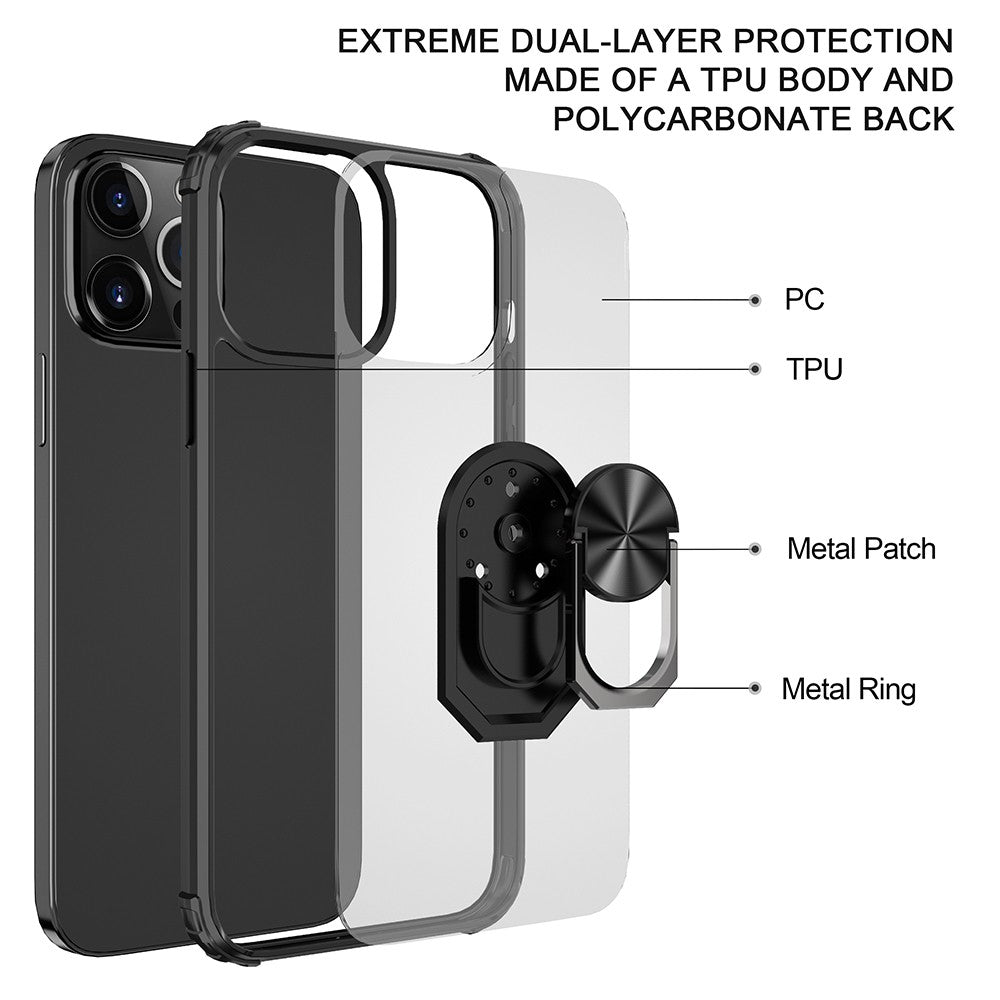 Ring Holder Military Shockproof Car Magnetic Case for iPhone 14 Plus