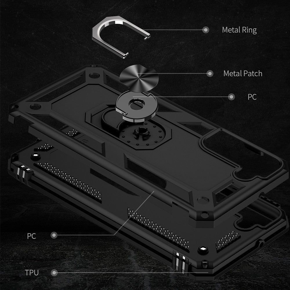 Rotating Metal Ring Holder Armor Shockproof Case Cover for Samsung Galaxy S22 Plus