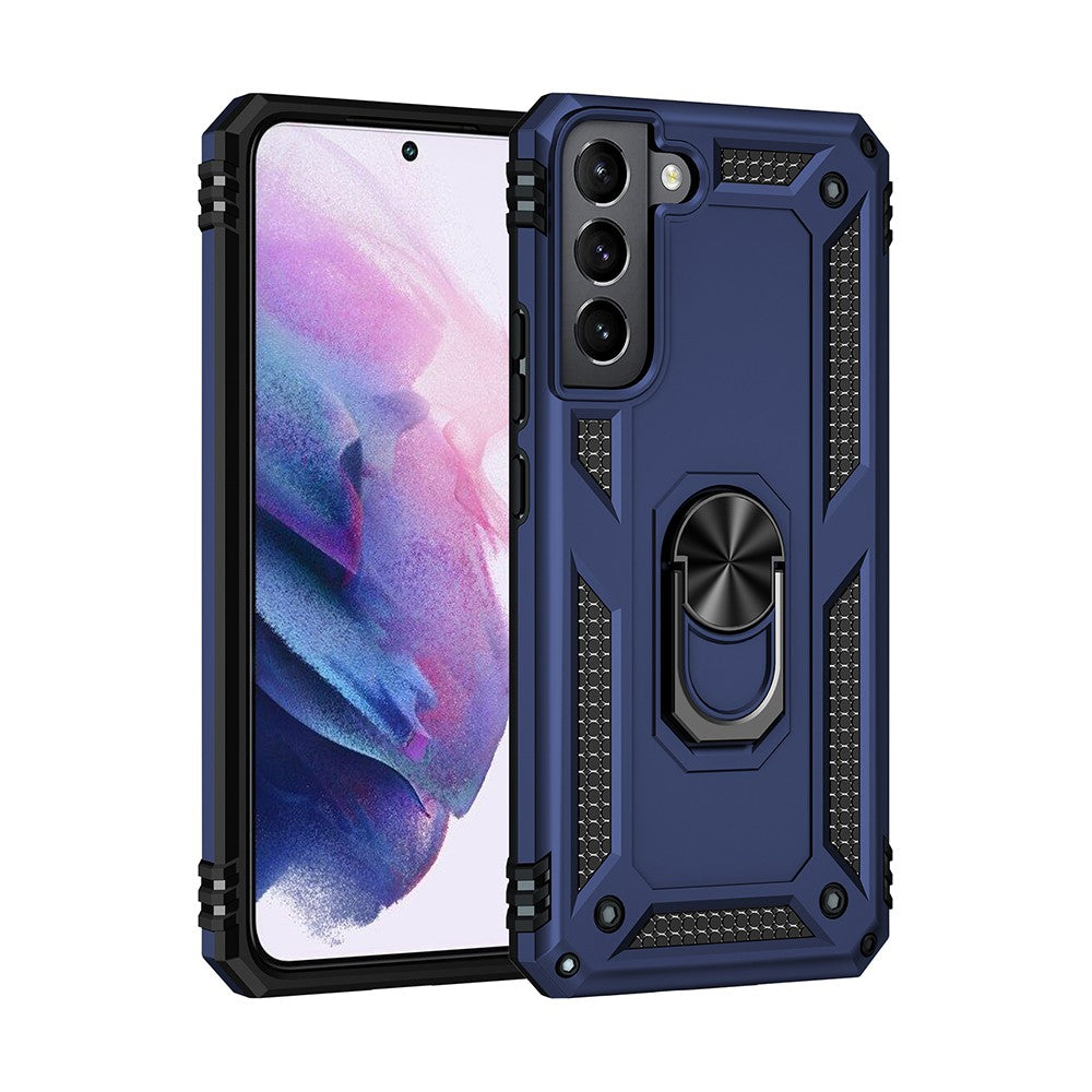 Rotating Metal Ring Holder Armor Shockproof Case Cover for Samsung Galaxy S22 Plus