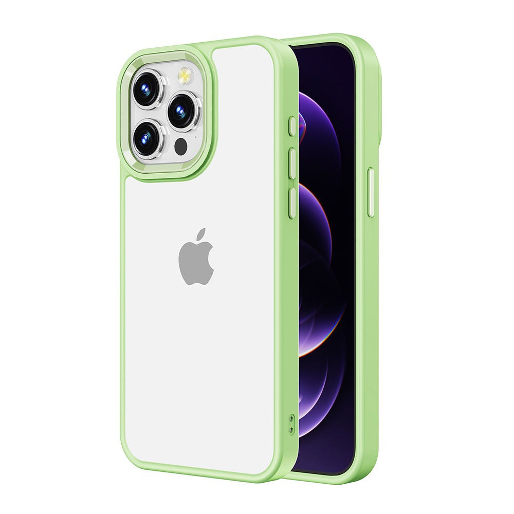 Metal Camera Lens Transparent Protection Shockproof Case for iPhone 14 Plus/ 15 Plus
