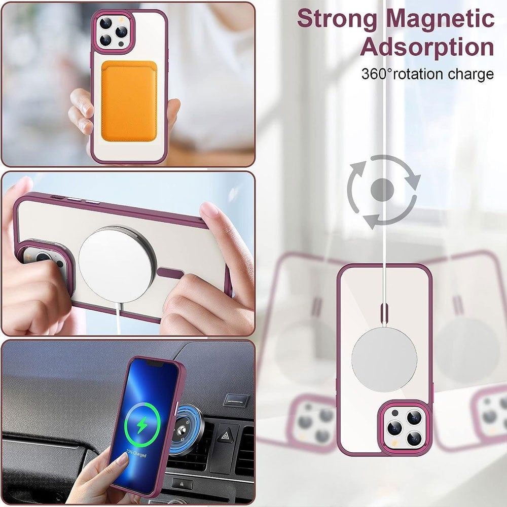 Redefine Metal Camera Lens Magnetic Transparent Magsafe Case for iPhone 11