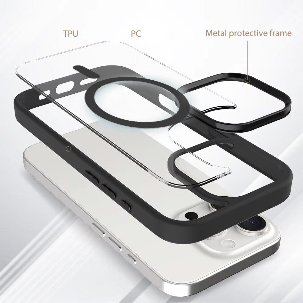 Redefine Metal Camera Lens Magnetic Transparent Magsafe Case for iPhone 16e