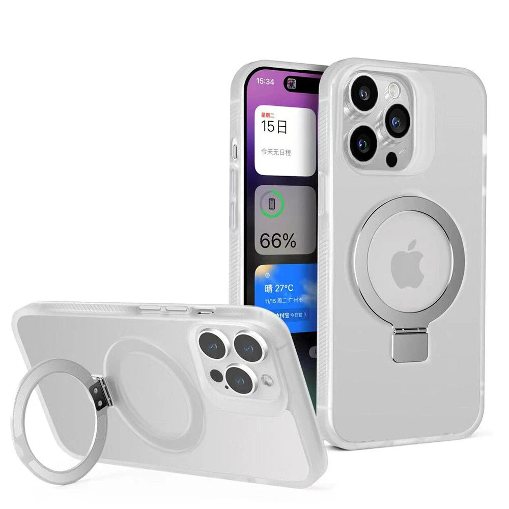Magnetic Kickstand Matte Case for iPhone 15 Pro Max
