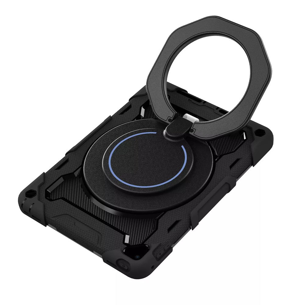 Armor Shockproof Handle Ring Rotation Case Cover for iPad 9.7 (2018) / 9.7 (2017) / Pro 9.7 (No Pen Slot)