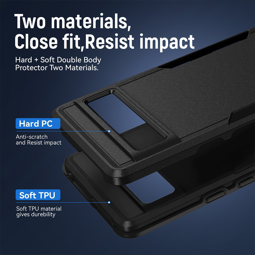 Dual Layer Shockproof Case Cover for Google Pixel 7-Black