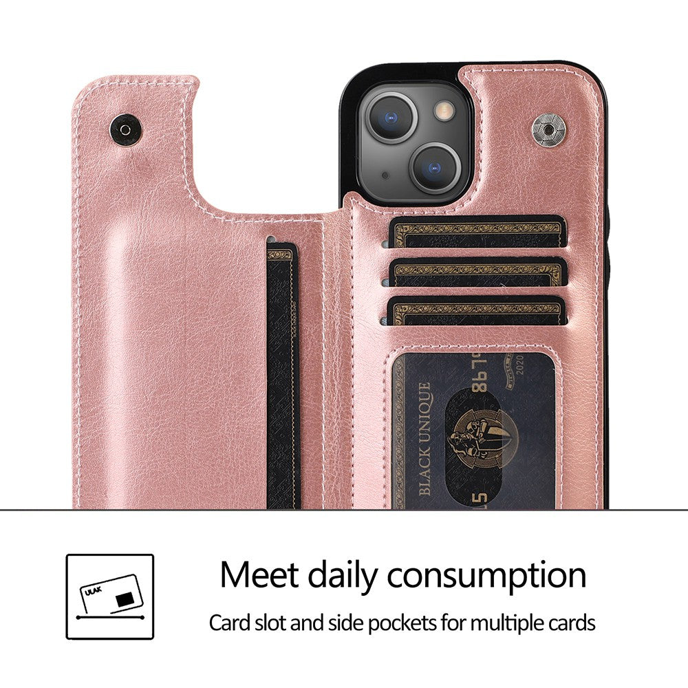Back Flip Leather Wallet Cover Case for iPhone 13/14