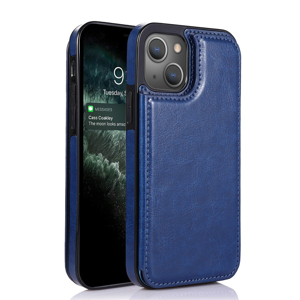 Back Flip Leather Wallet Cover Case for iPhone 15