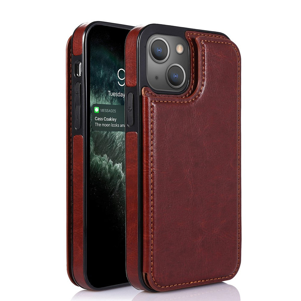 Back Flip Leather Wallet Cover Case for iPhone 13