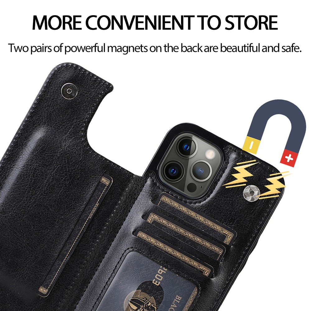 Back Flip Leather Wallet Cover Case for iPhone 15 Pro Max