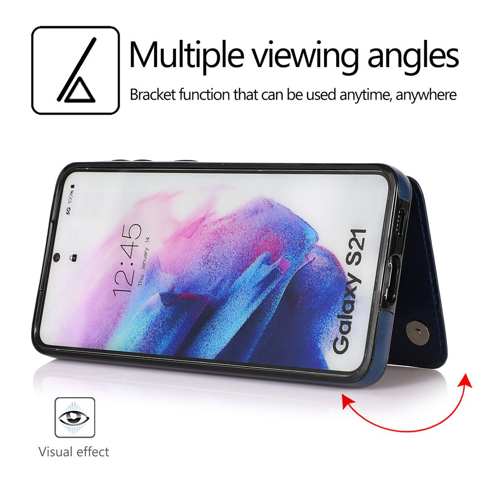 Back Flip Leather Wallet Cover Case for Samsung Galaxy S21