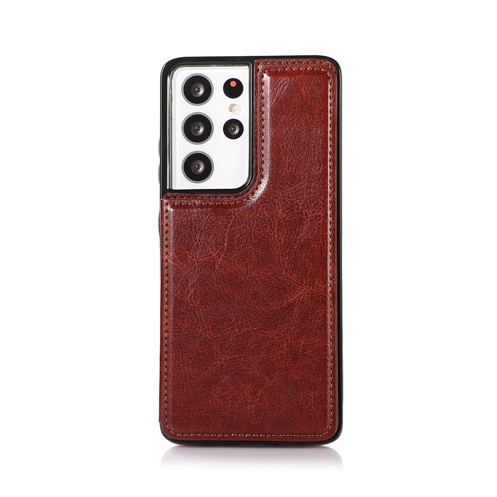 Back Flip Leather Wallet Cover Case for Samsung Galaxy S21 Ultra