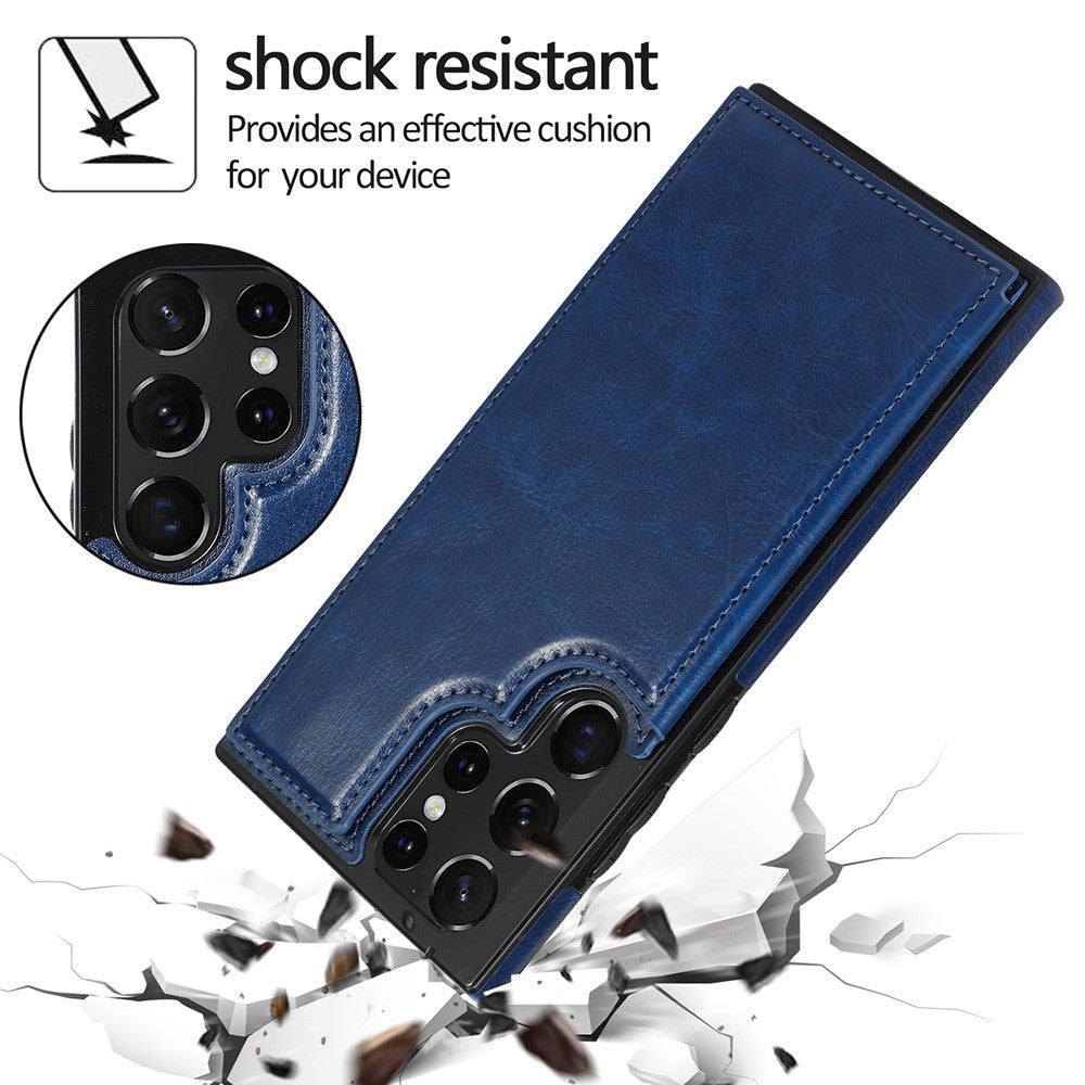 Back Flip Leather Wallet Cover Case for Samsung Galaxy S23 Ultra